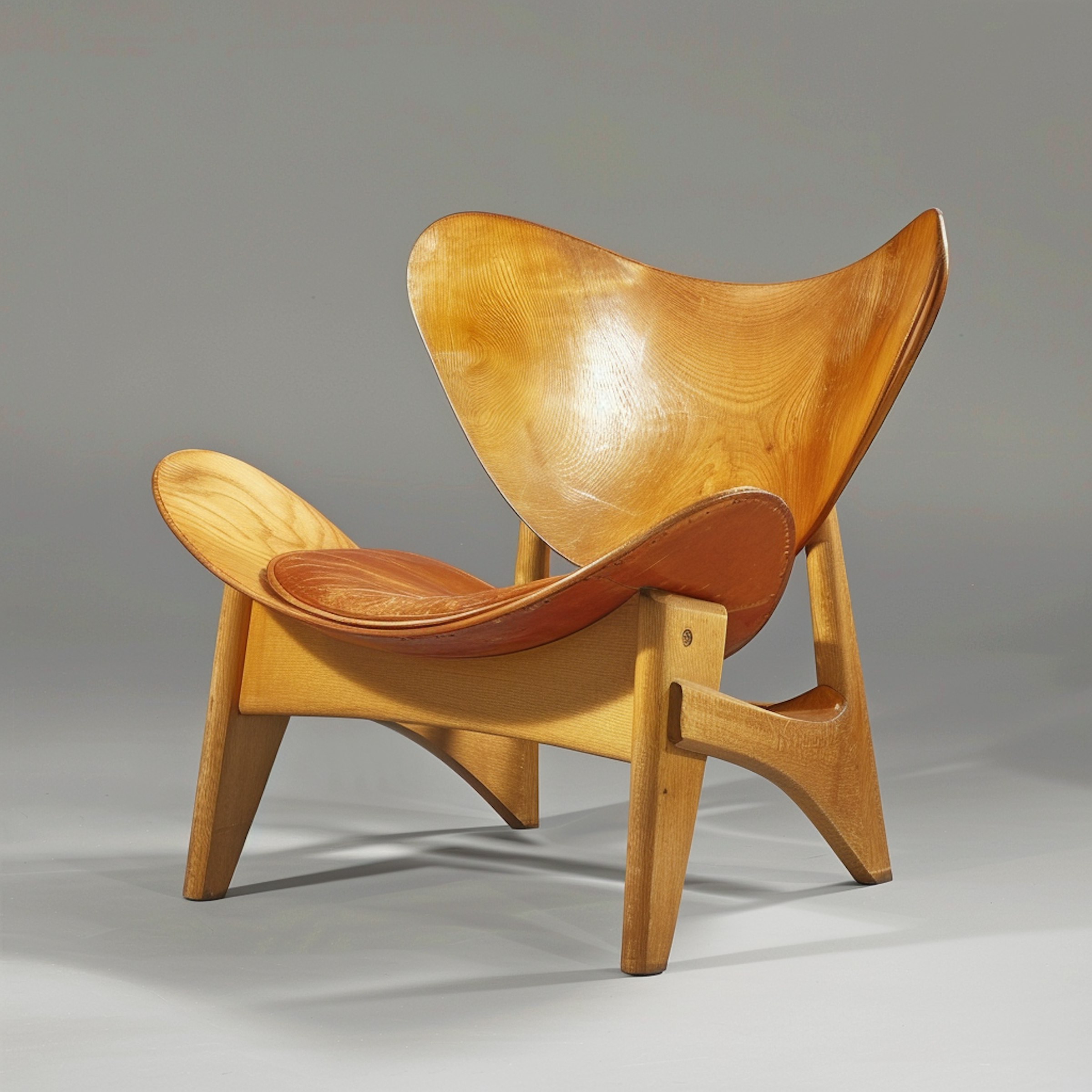 Solid white oak, saddle leather close-up crop 2
