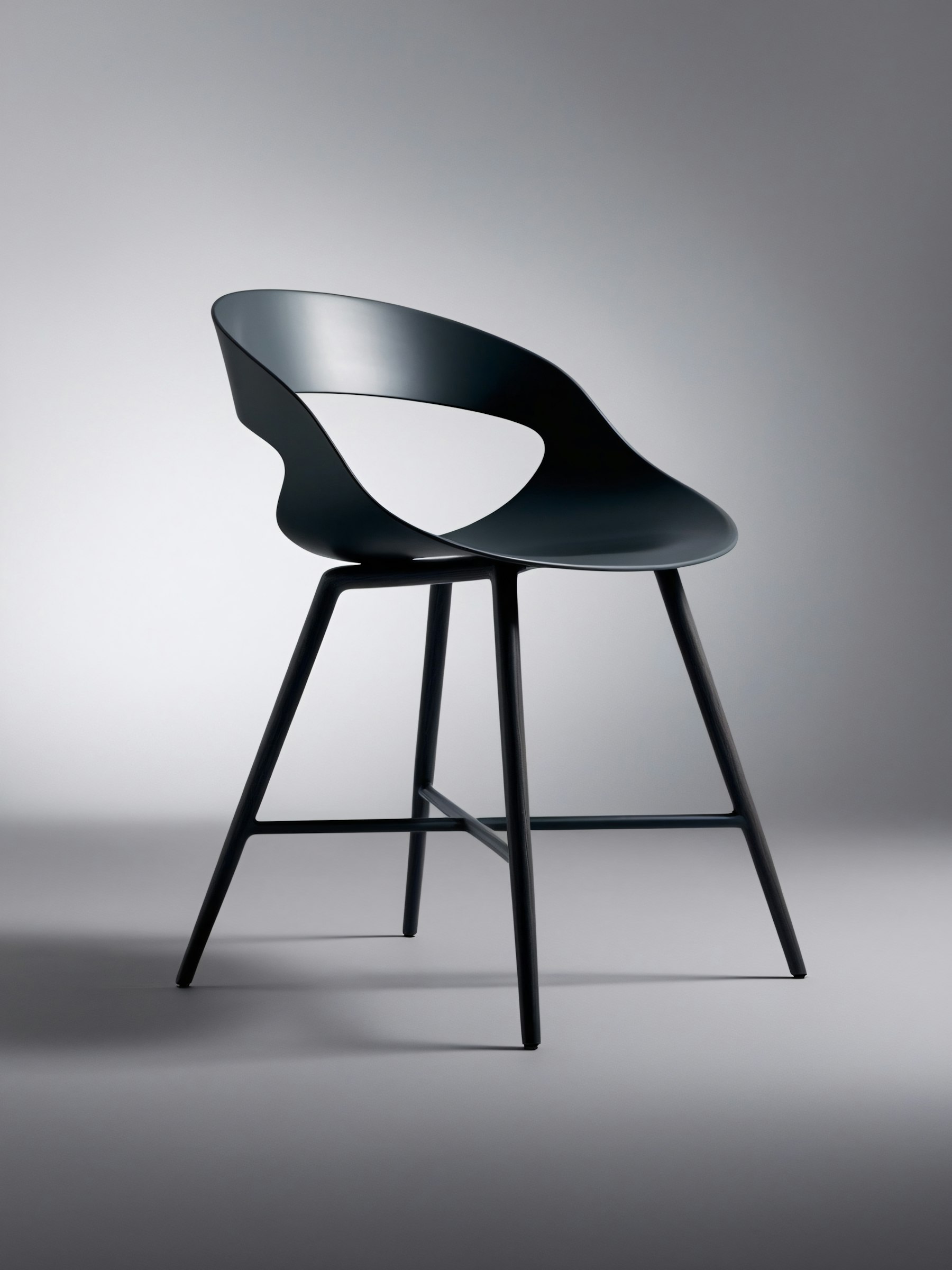 Matte black lacquer, cast iron base close-up crop 2